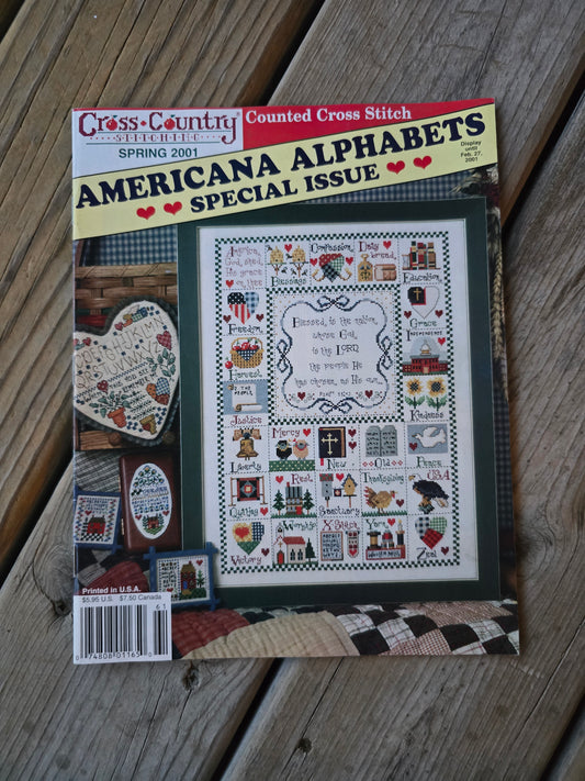 Cross Country Stitching Magazine - Special Spring Issue 2001 - Americana Alphabets