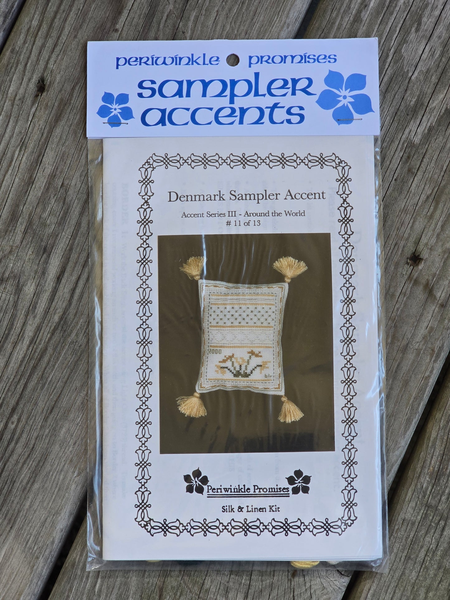 Periwinkle Promises - Denmark Sampler Accent - Sampler Accents - Cross Stitch Kit