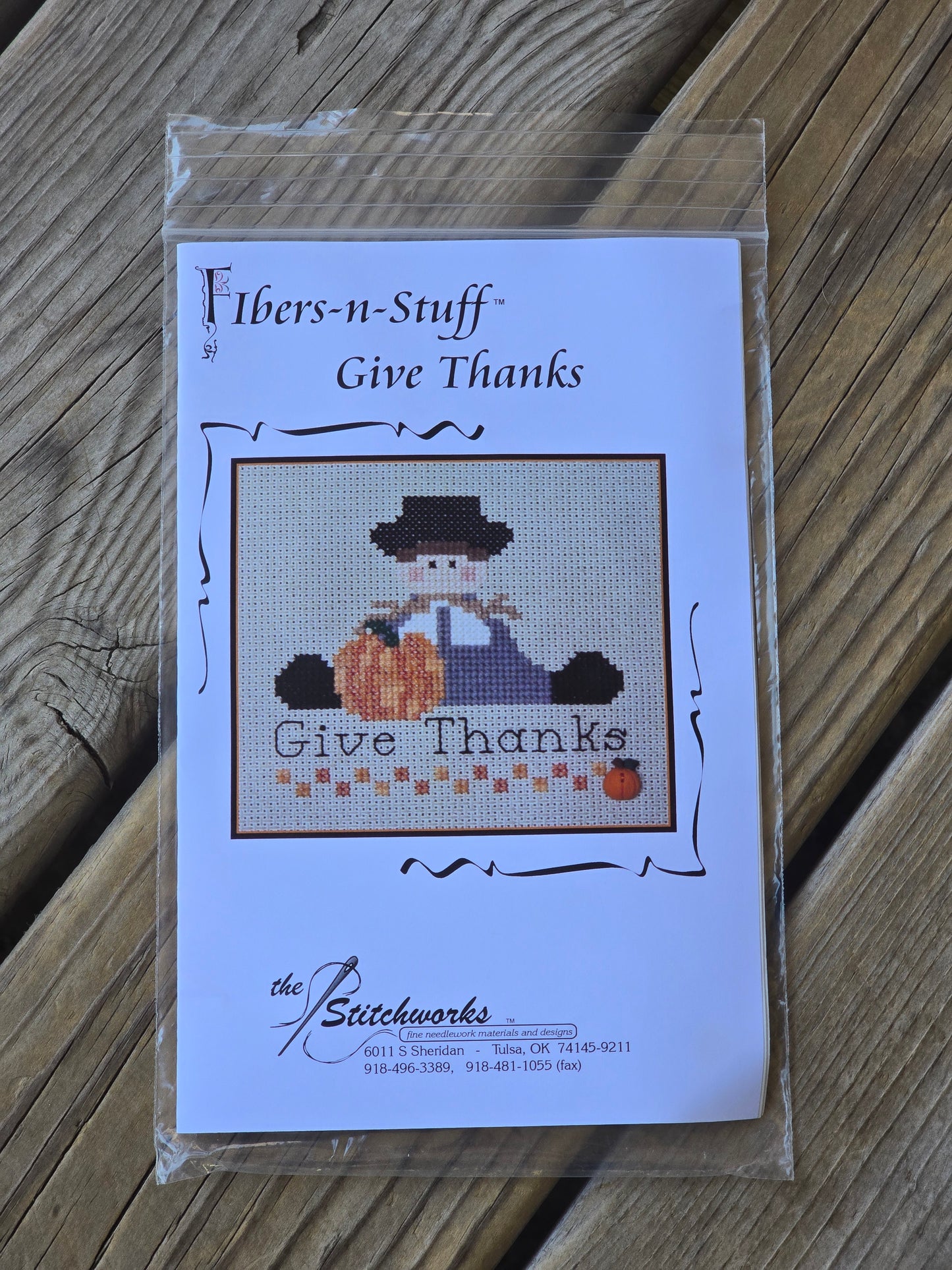 The Stitchworks - Fibers-n-Stuff - Give Thanks - Cross Stitch Kit