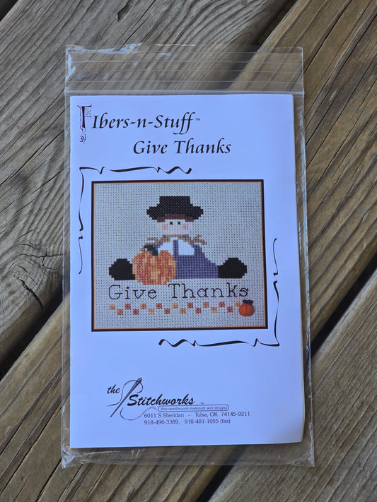 The Stitchworks - Fibers-n-Stuff - Give Thanks - Cross Stitch Kit