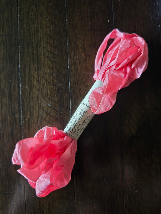 Pink Rayon Crinkle Ribbon