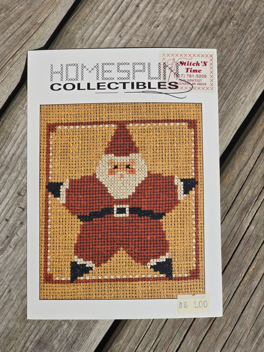 Homespun Collectibles - Star Shaped Santa - #8 - Cross Stitch Pattern