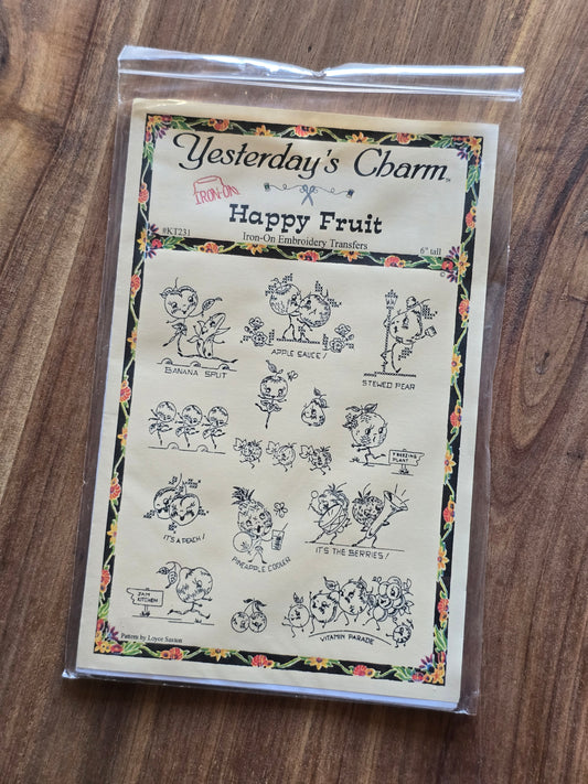 Yesterday's Charm - Happy Fruit - Embroidery Pattern