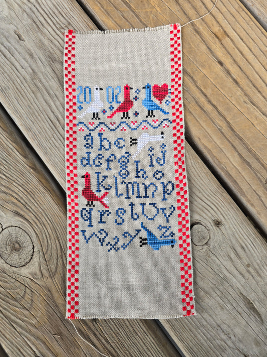Red, White and Blue Sampler - Completed Cross Stitch
