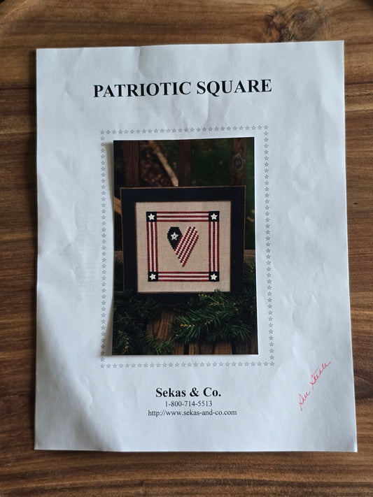 Sekas & Co. - Patriotic Square - Cross Stitch Kit - Signed by Designer