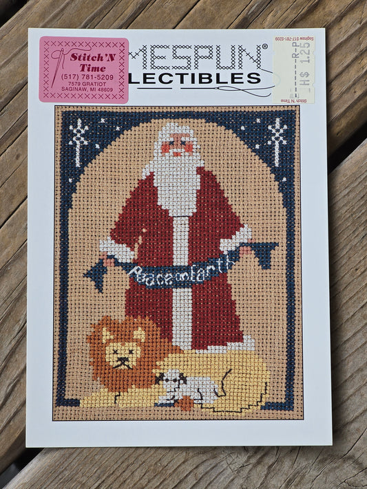 Homespun Collectibles - Peace on Earth Santa - #51 - Cross Stitch Pattern