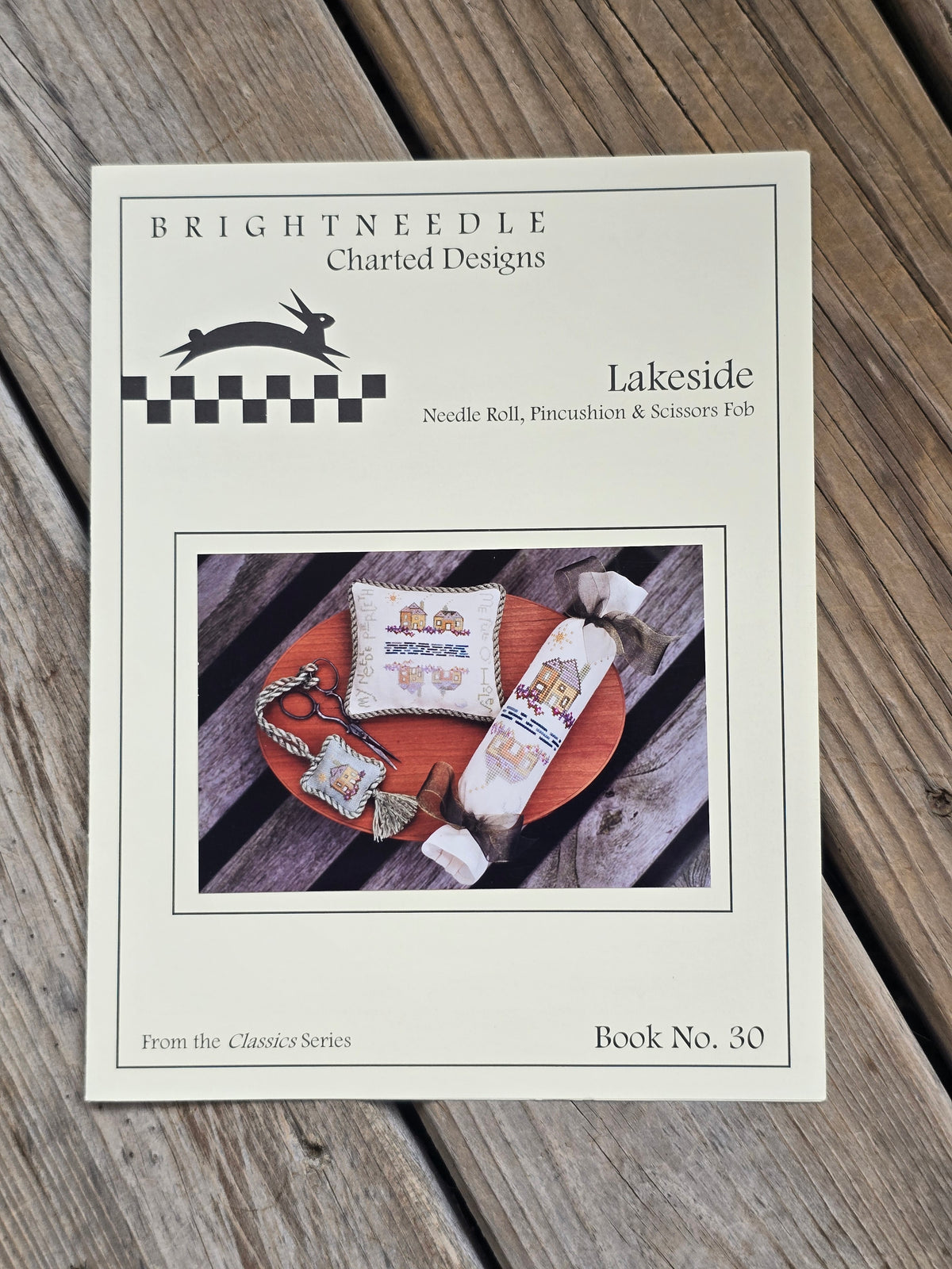 Brightneedle - Lakeside Needle Roll, Pincushion & Scissors Fob - Cross Stitch Pattern