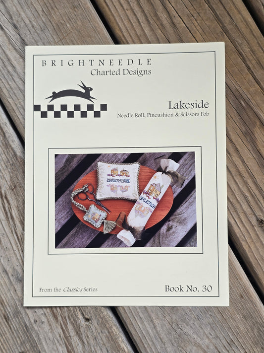 Brightneedle - Lakeside Needle Roll, Pincushion & Scissors Fob - Cross Stitch Pattern