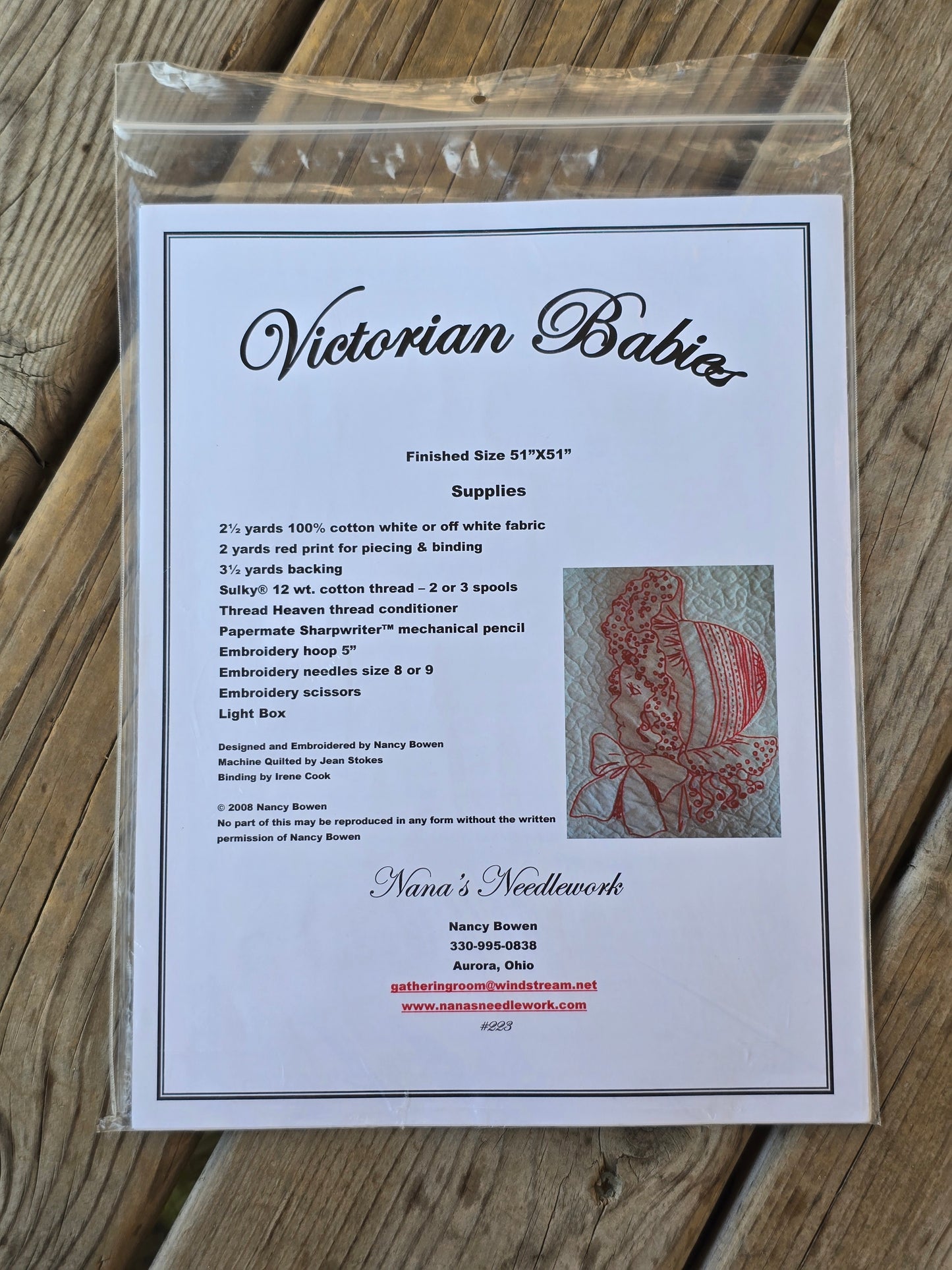 Nana's Needlework - Victorian Babies - Quilt Pattern