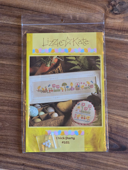 Lizzie Kate - Chick Party - #181 - Cross Stitch Pattern
