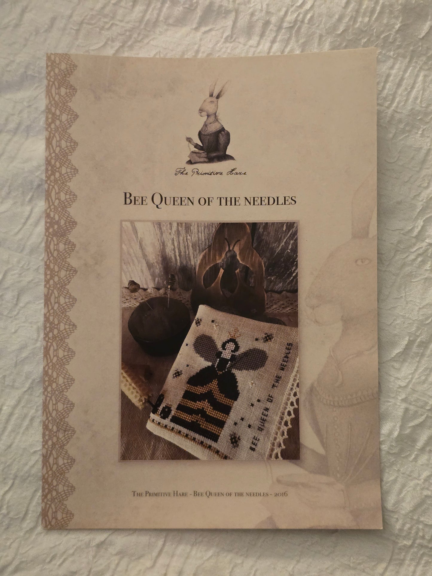 The Primitive Hare - Bee Queen of the Needles - Cross Stitch Pattern - Nashville Needlework Market 2026