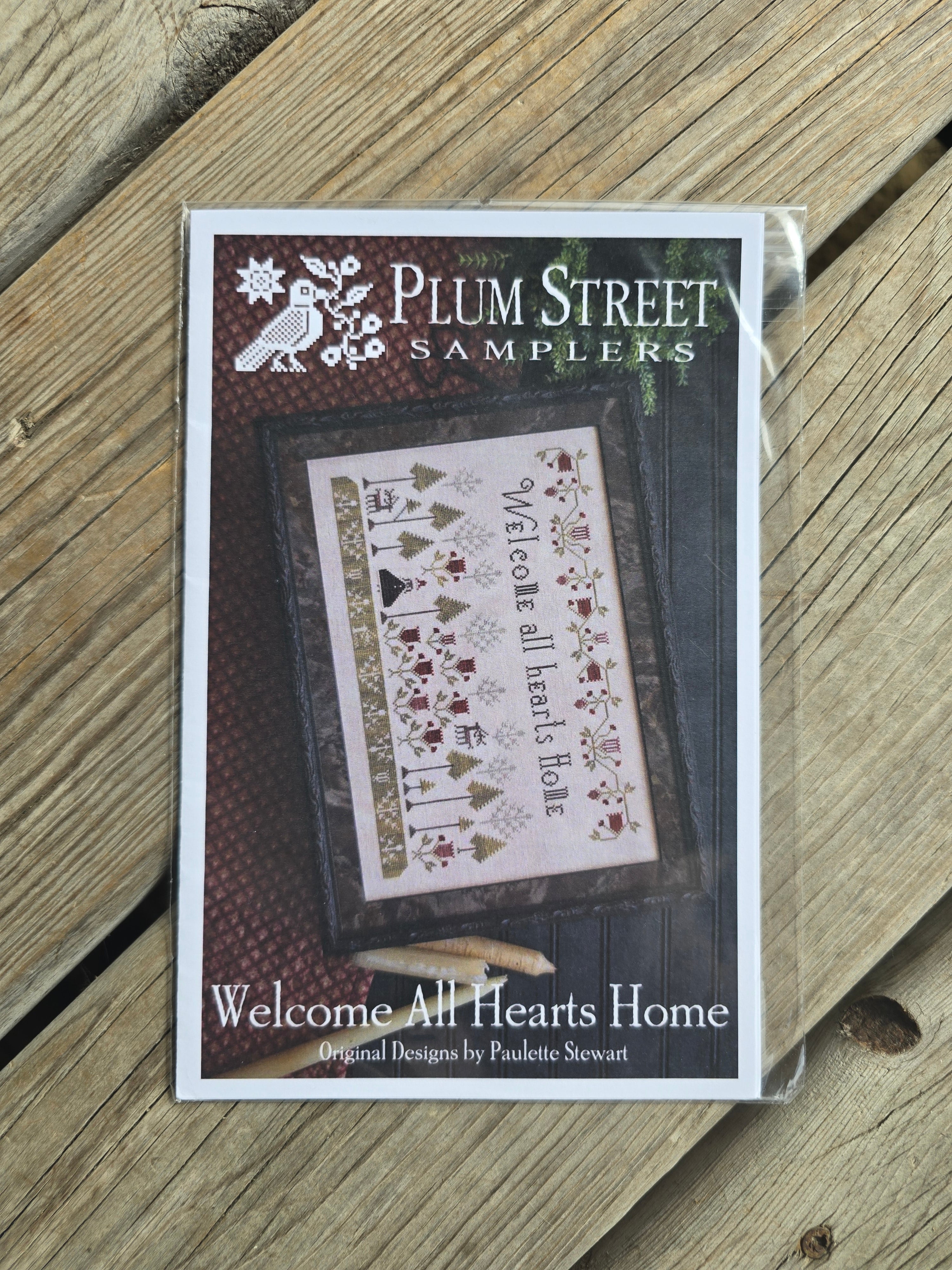 Plum Street Samplers - Welcome All Hearts Home - Cross Stitch Pattern ...