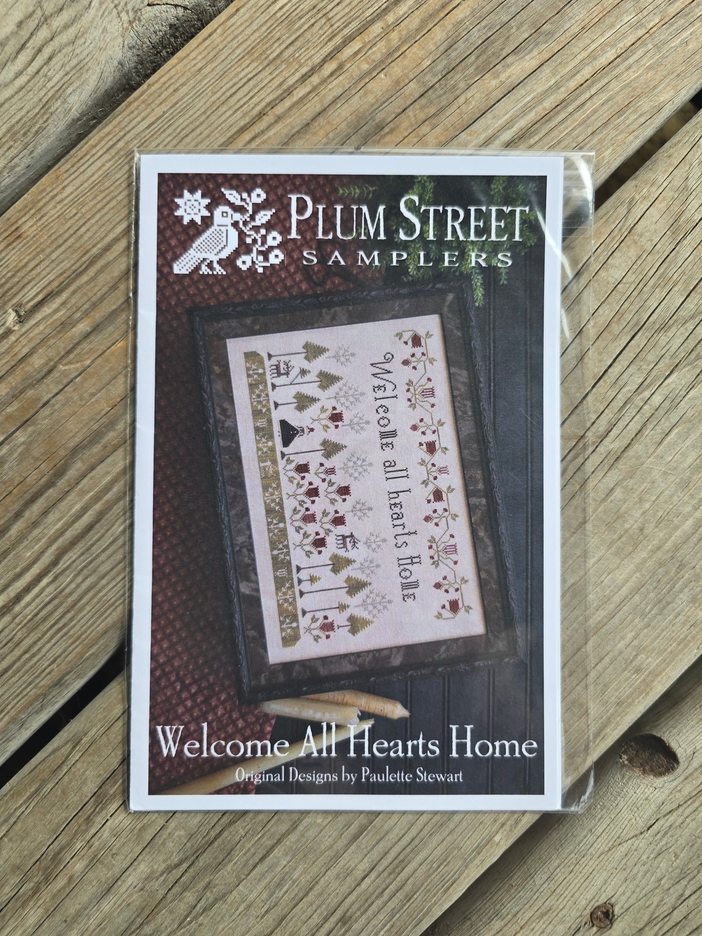 Plum Street Samplers - Welcome All Hearts Home - Cross Stitch Pattern
