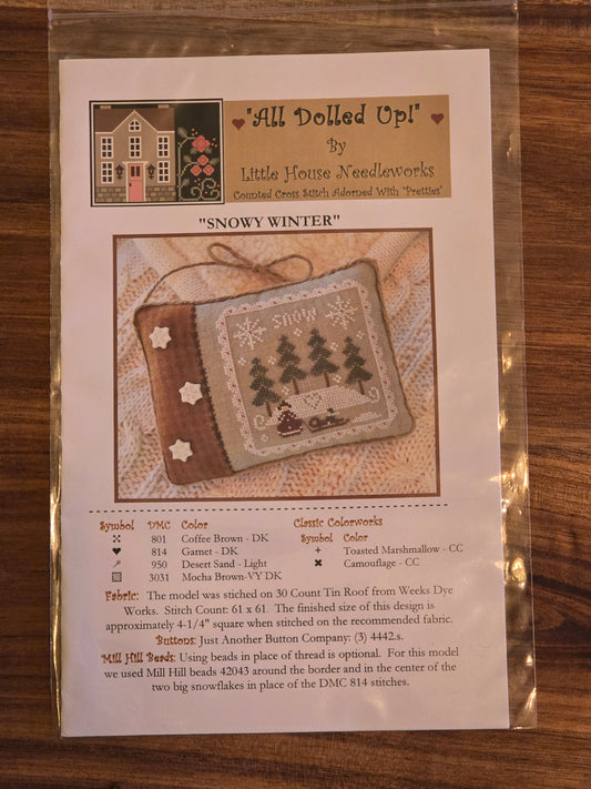 Little House Needleworks - All Dolled Up! - Snowy Winter - ADU-22 - Cross Stitch Pattern