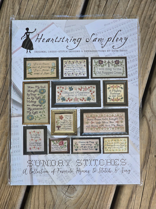 Heartstring Samplery - Sunday Stitches - A Collection of Favorite Hymns to Stitch and Sing - Cross Stitch Pattern Booklet