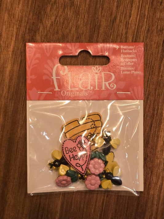 Flair Originals - Bees, Flowers, Hive and Heart Buttons