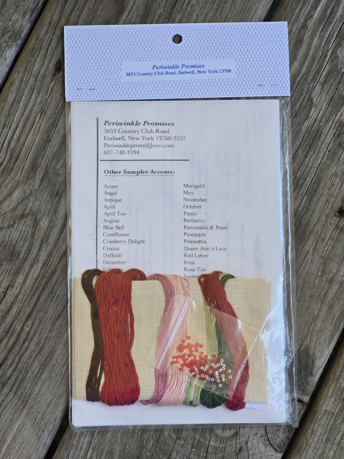 Periwinkle Promises - Birds of a Feather Sampler Accent - Sampler Accents - Cross Stitch Kit