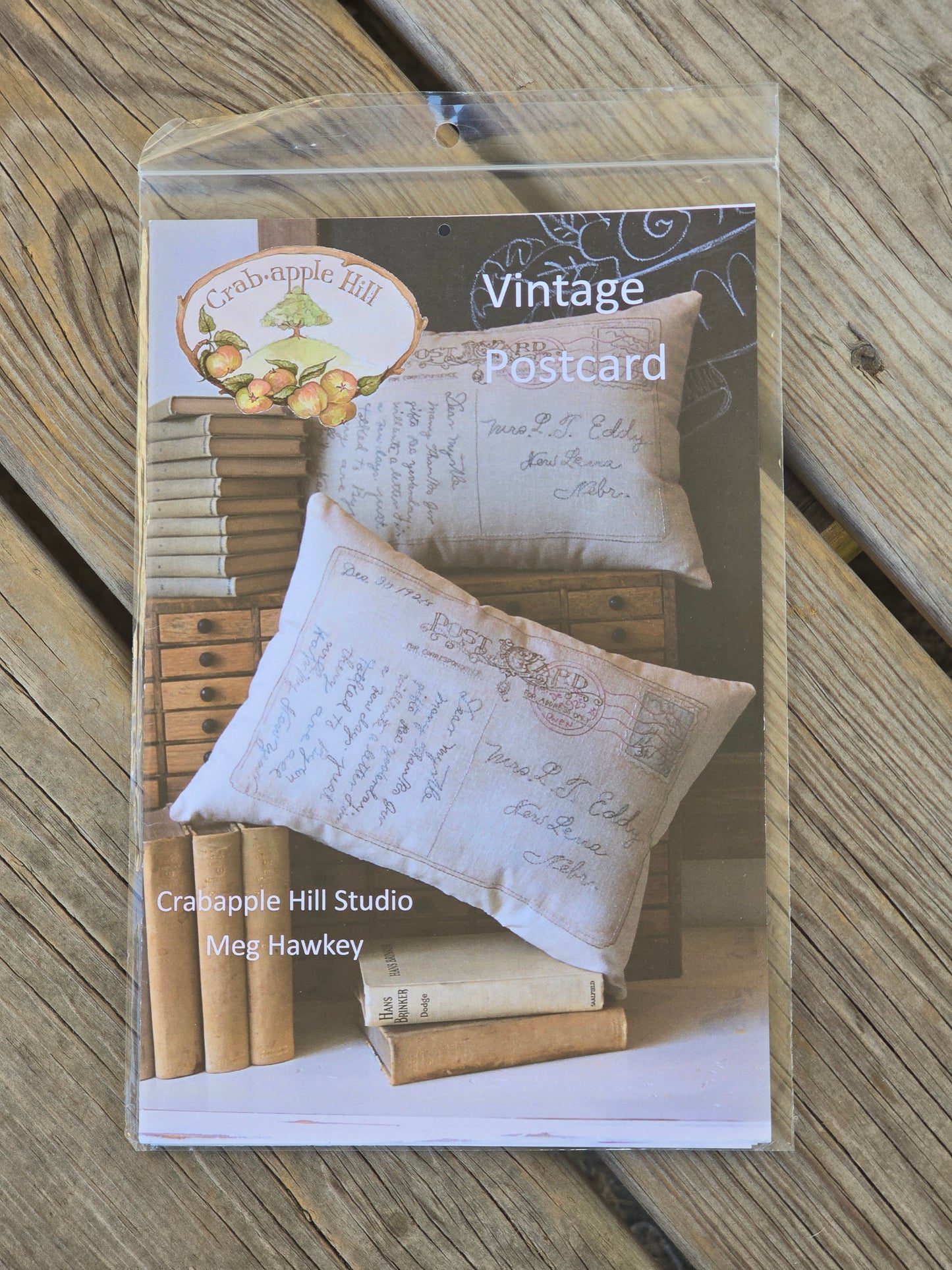 Crab-apple Hill - Vintage Postcard - Embroidery Pattern