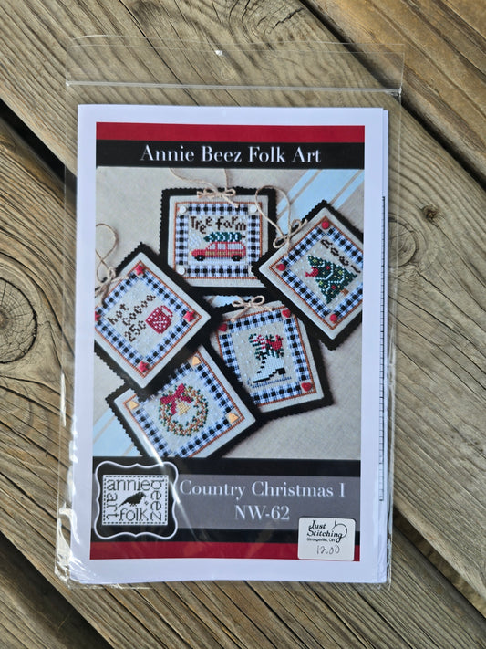 Annie Beez Folk Art - Country Christmas I,  II, III - Cross Stitch Patterns