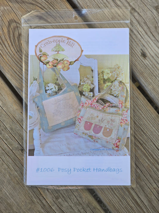 Crab-apple Hill - #1006 - Posey Pocket Handbags - Embroidery Pattern
