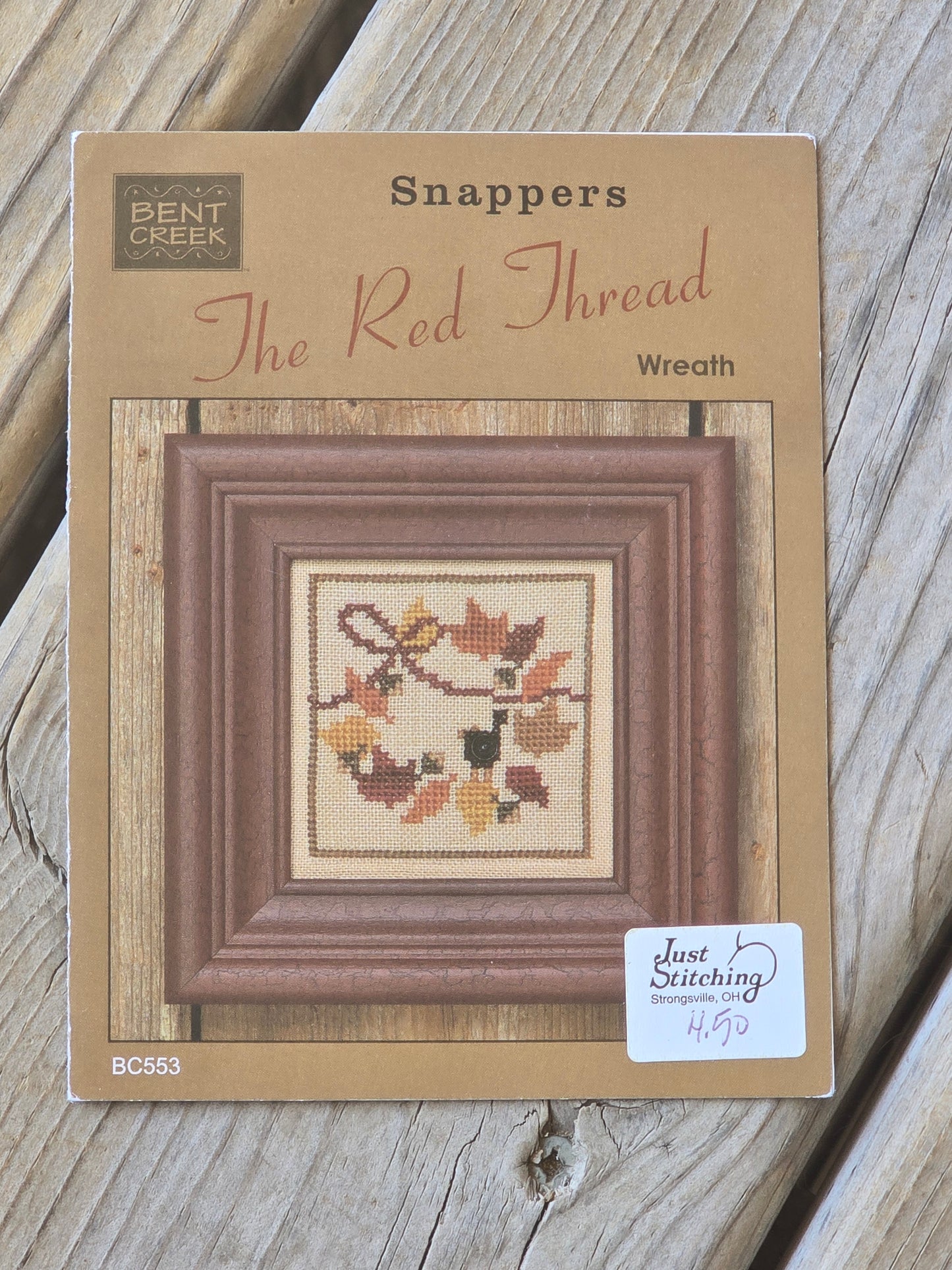 Bent Creek - Snappers - The Red Thread - Wreath - Cross Stitch Pattern
