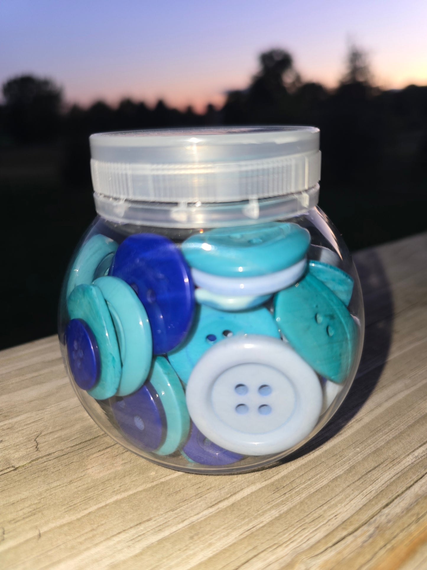 Blumenthal Lansing - Jar of Buttons - Red, Green, Blue or Marigold