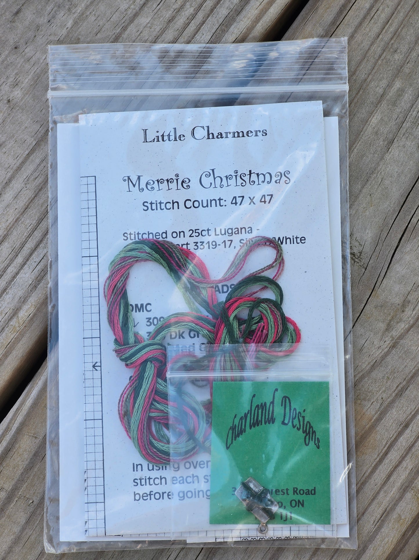 Charland Designs - Merrie Christmas - Little Charmers - Cross Stitch Kit