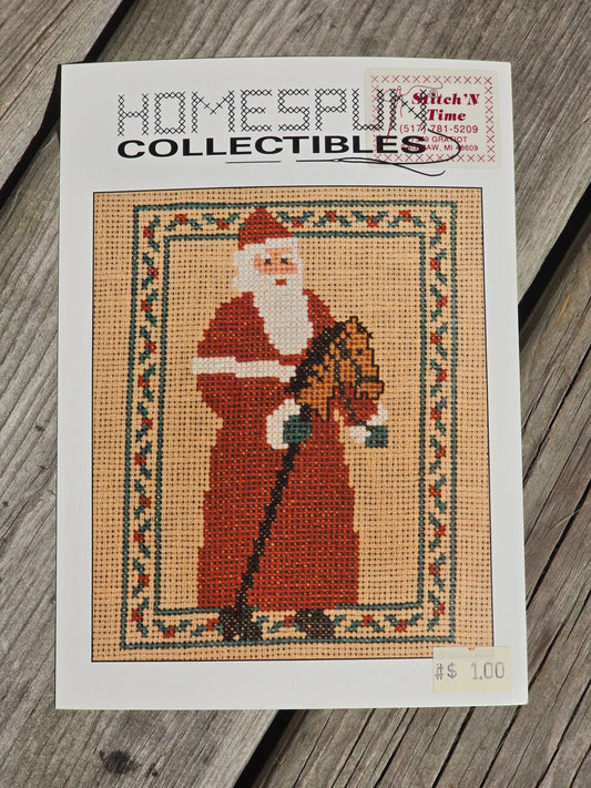 Homespun Collectibles - Santa with Horse - #20 - Cross Stitch Pattern