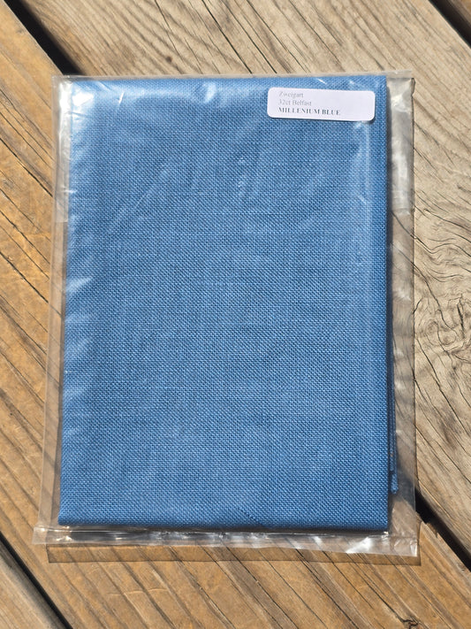 Zweigart - 32 Count Millennium Blue - Belfast - Cross Stitch Cloth