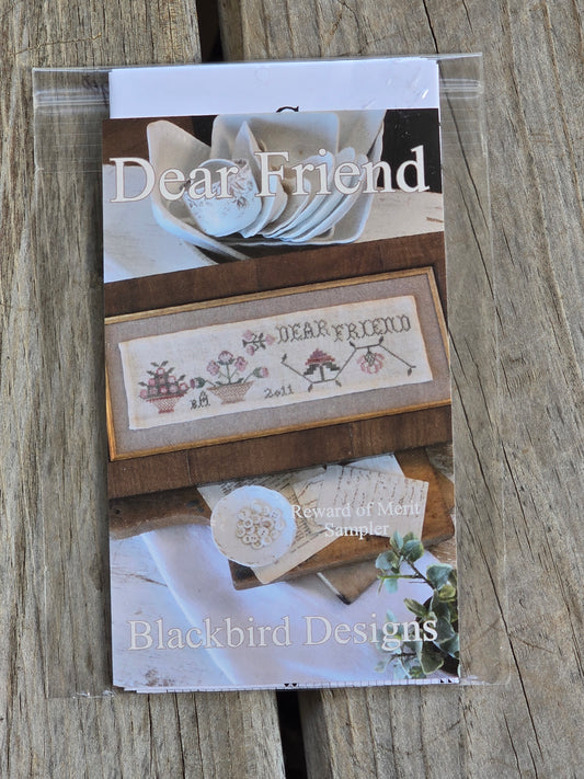 Blackbird Designs - Dear Friend - Reward of Merit Sampler - Cross Stitch Pattern