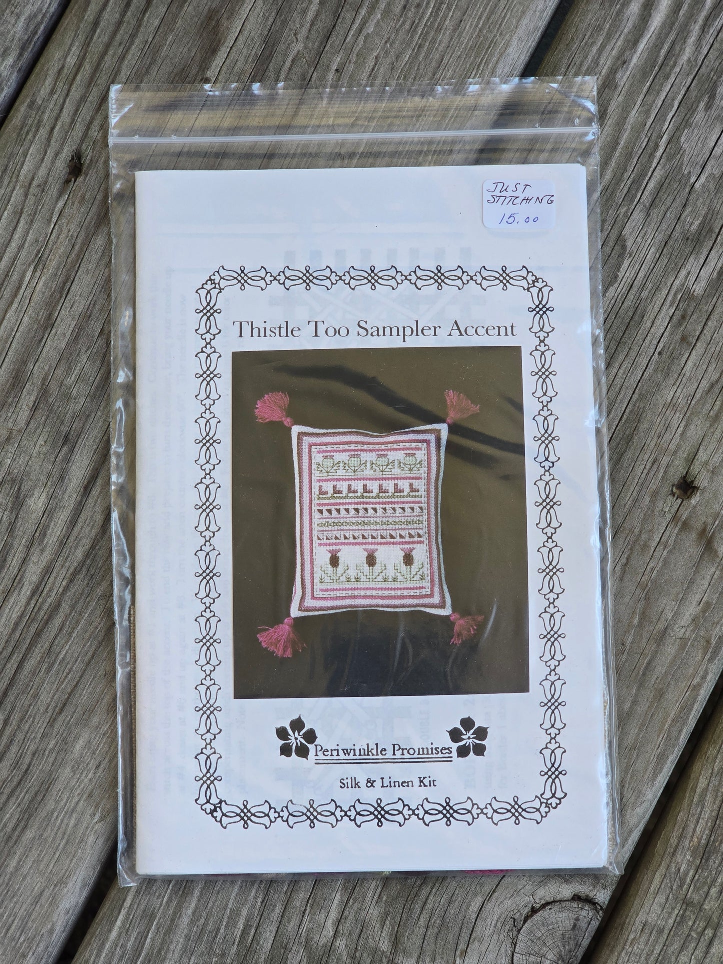 Periwinkle Promises - Thistle Too Sampler Accent - Sampler Accents - Cross Stitch Kit