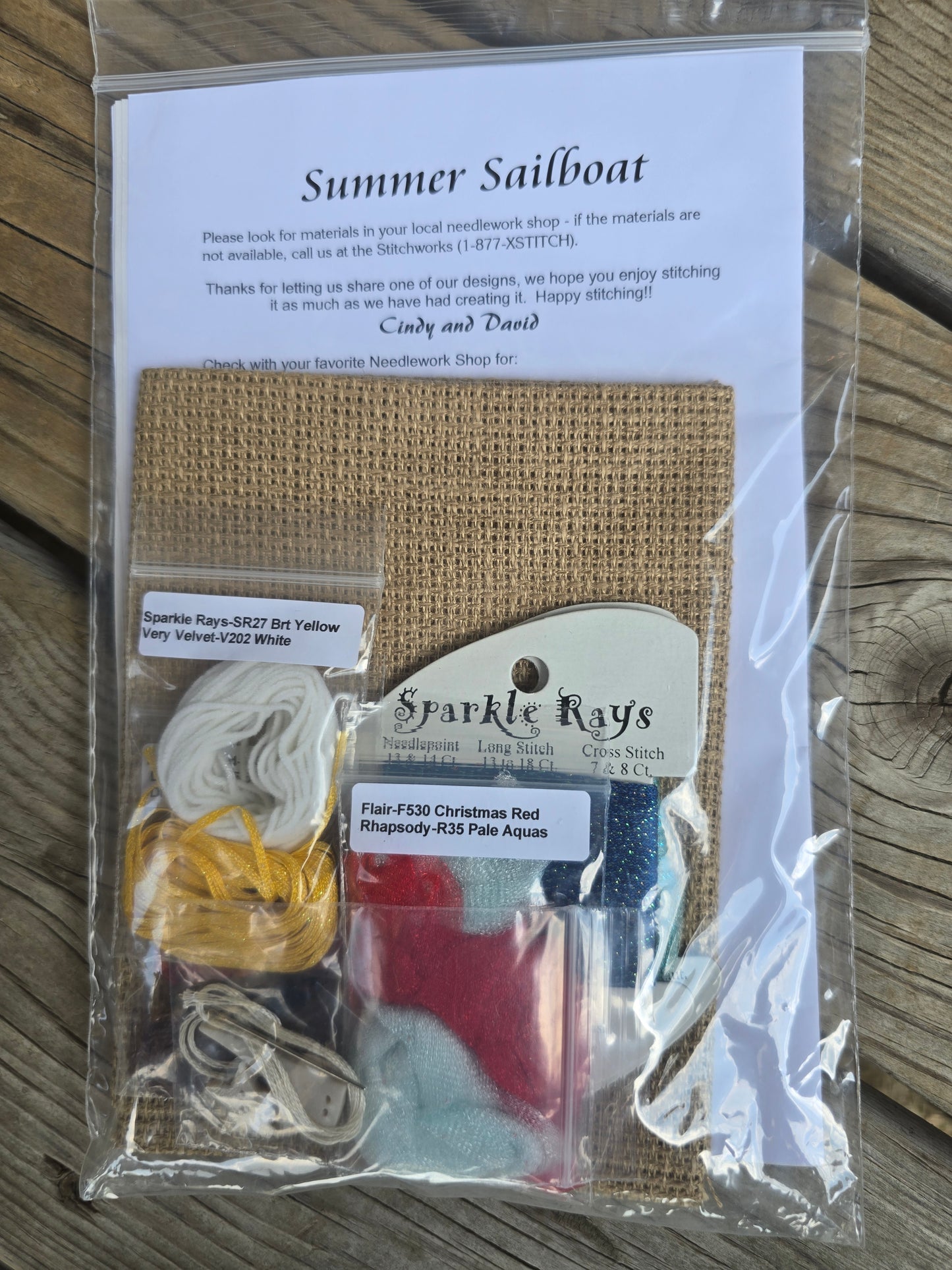 The Stitchworks - Fibers n Stuff - Summer Sailboat Kit