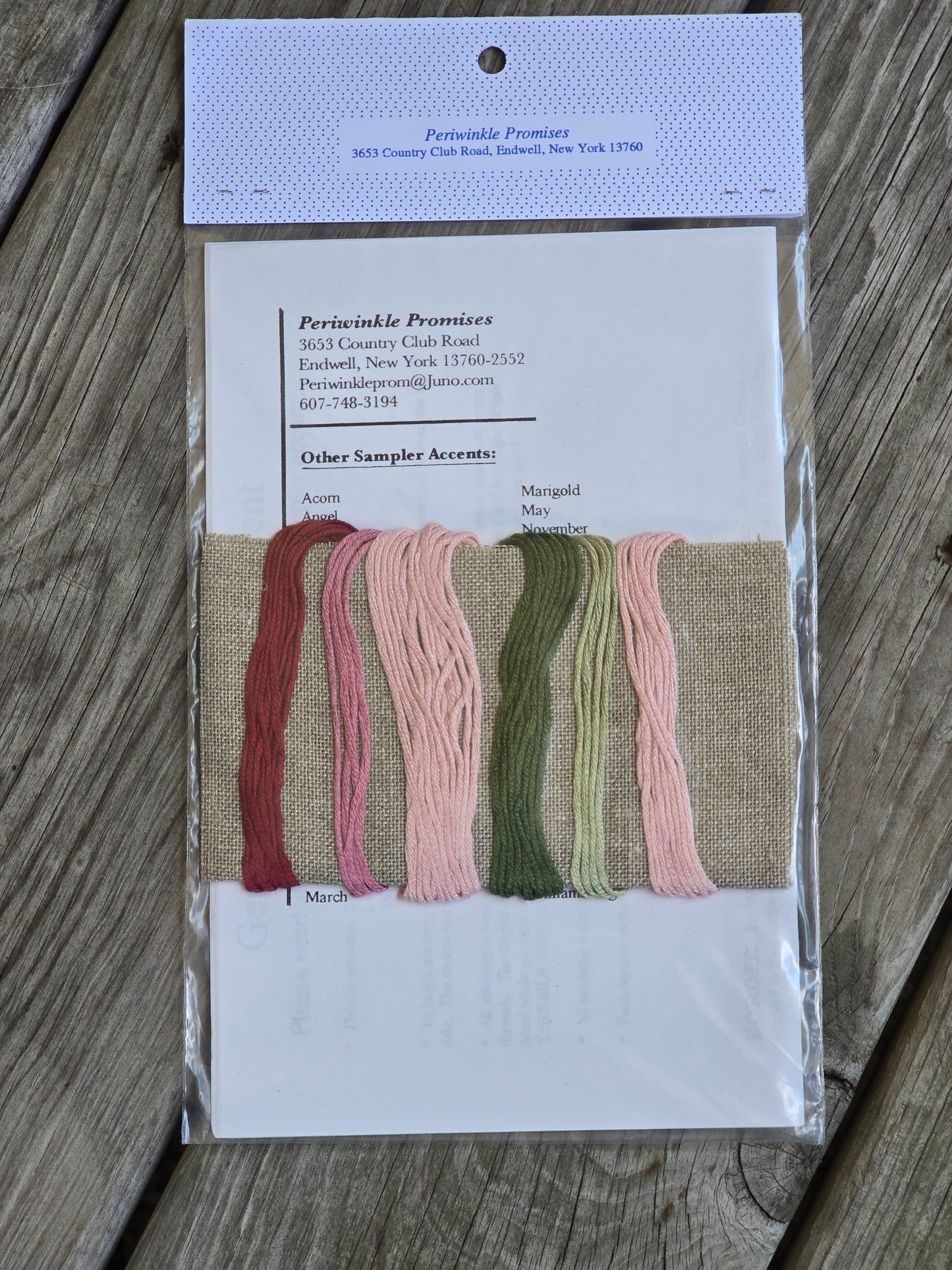Periwinkle Promises - Geranium Sampler Accent - Sampler Accents - Cross Stitch Kit