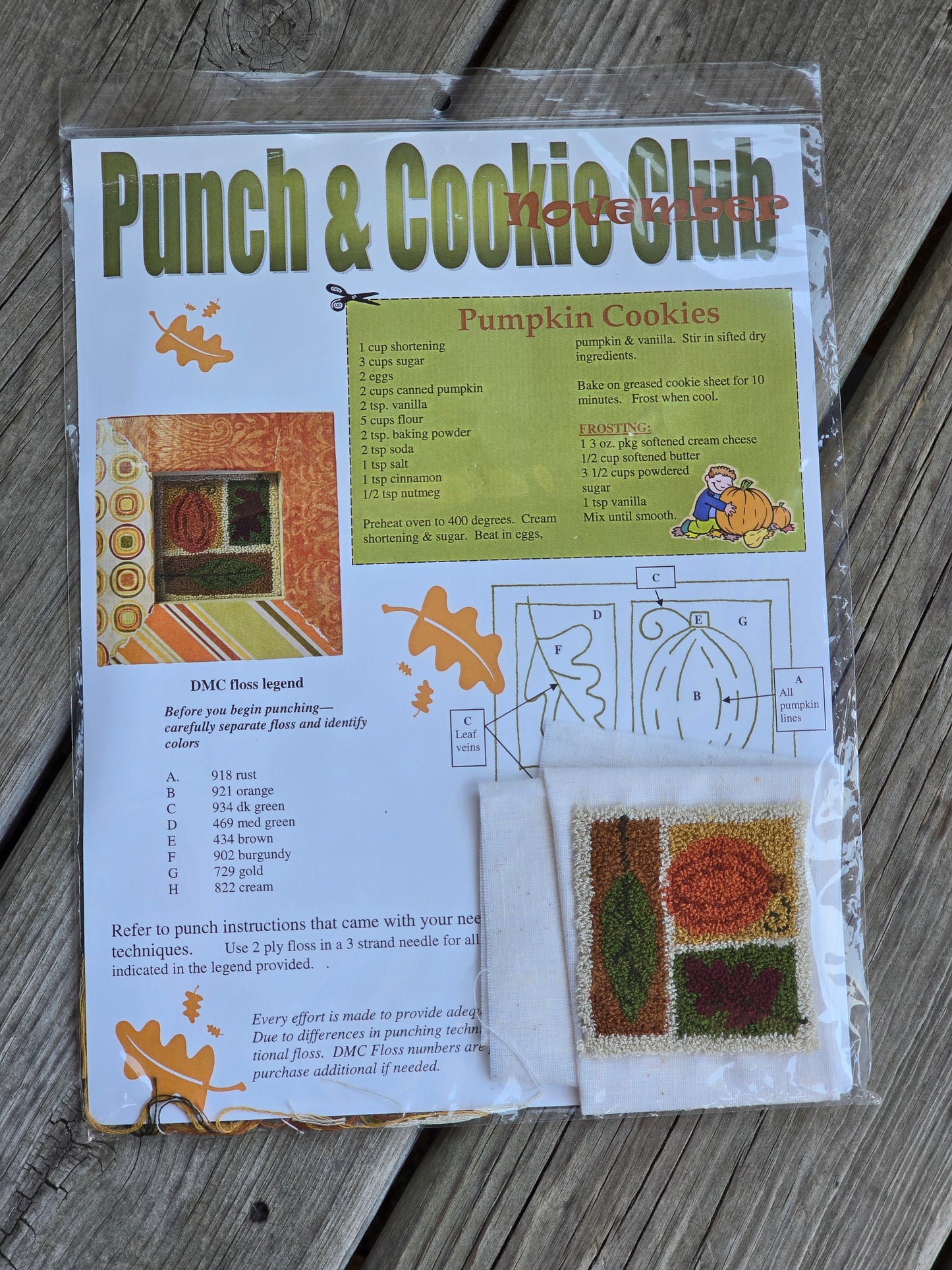 Pine Mountain Designs - Punch & Cookie Club - November - Punch Needle Kit