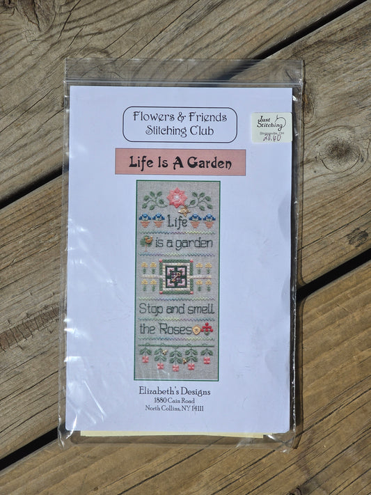 Elizabeth's Designs - Flowers & Friends Stitching Club  - Life Is A Garden - Cross Stitch Kit