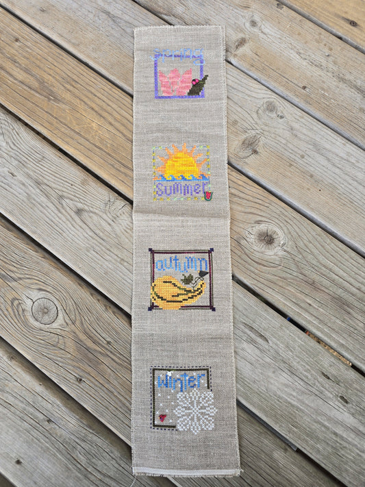 Four Seasons - Completed Cross Stitch