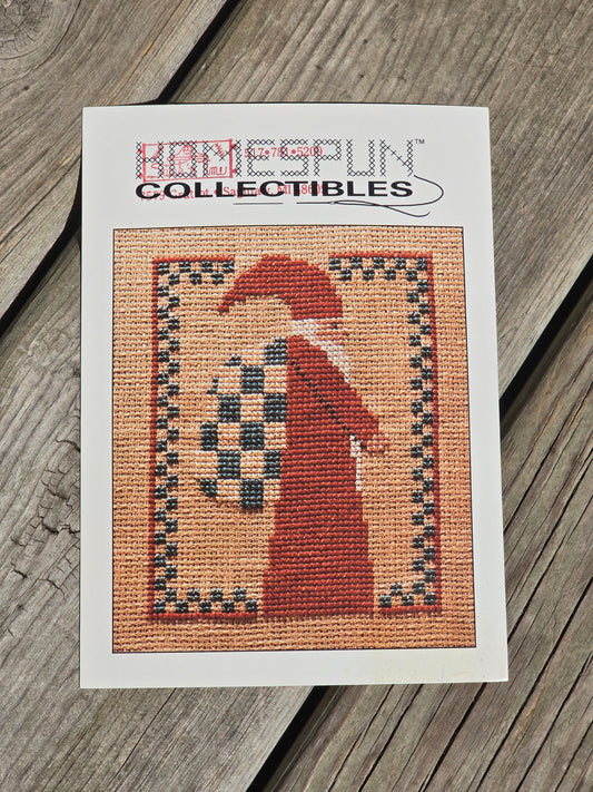 Homespun Collectibles - Santa with Bag on Back - #3 - Cross Stitch Pattern