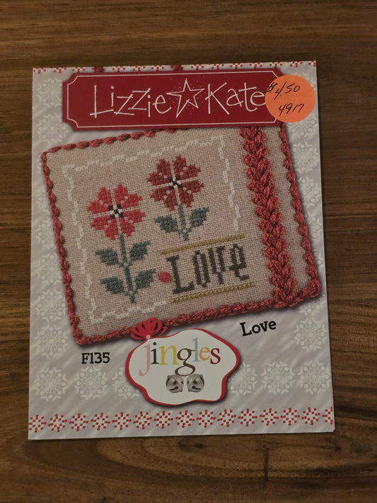 Lizzie Kate - Jingles - Love - F135 - Cross Stitch Pattern