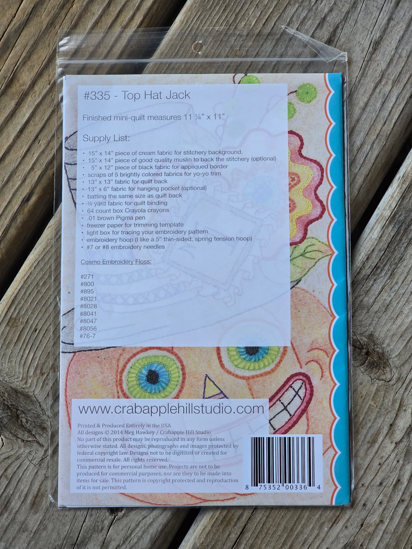 Crab-apple Hill - Top Hat Jack - Quilt Pattern