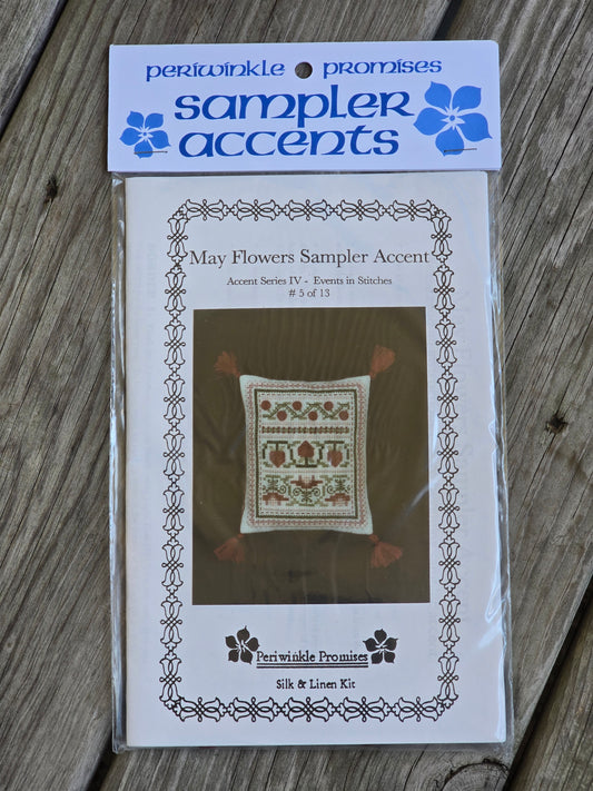 Periwinkle Promises - May Flowers Sampler Accent - Sampler Accents - Cross Stitch Kit