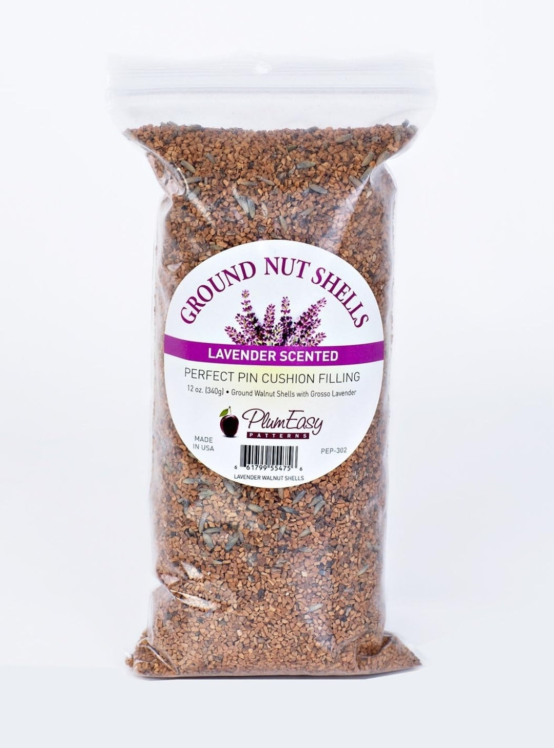 Plum Easy Patterns - Ground Nut Shells Pin Cushion Filling, 12 oz