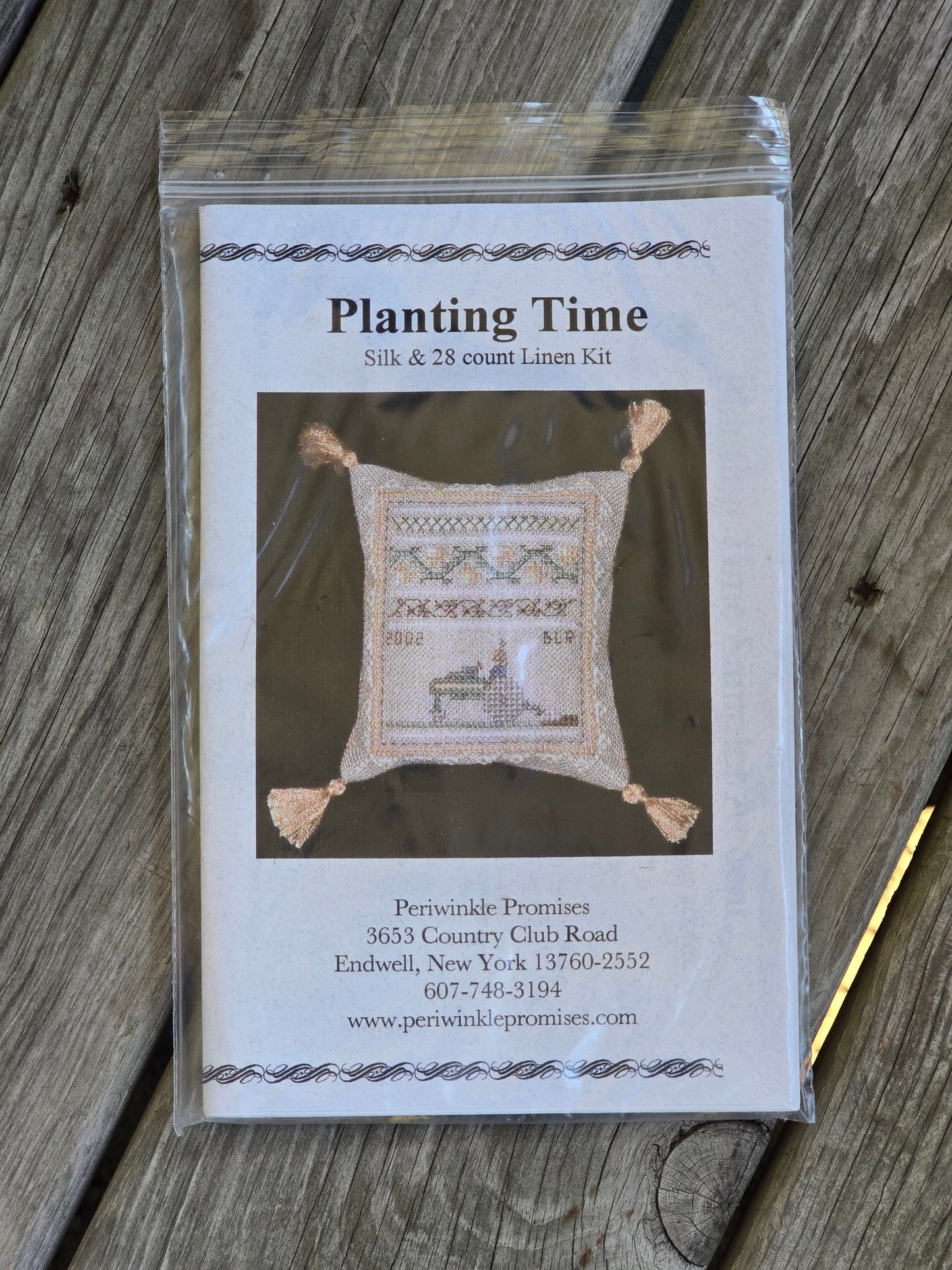 Periwinkle Promises - Planting Time - Sampler Accents - Cross Stitch Kit