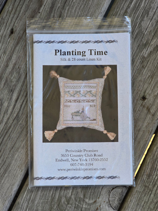 Periwinkle Promises - Planting Time - Sampler Accents - Cross Stitch Kit