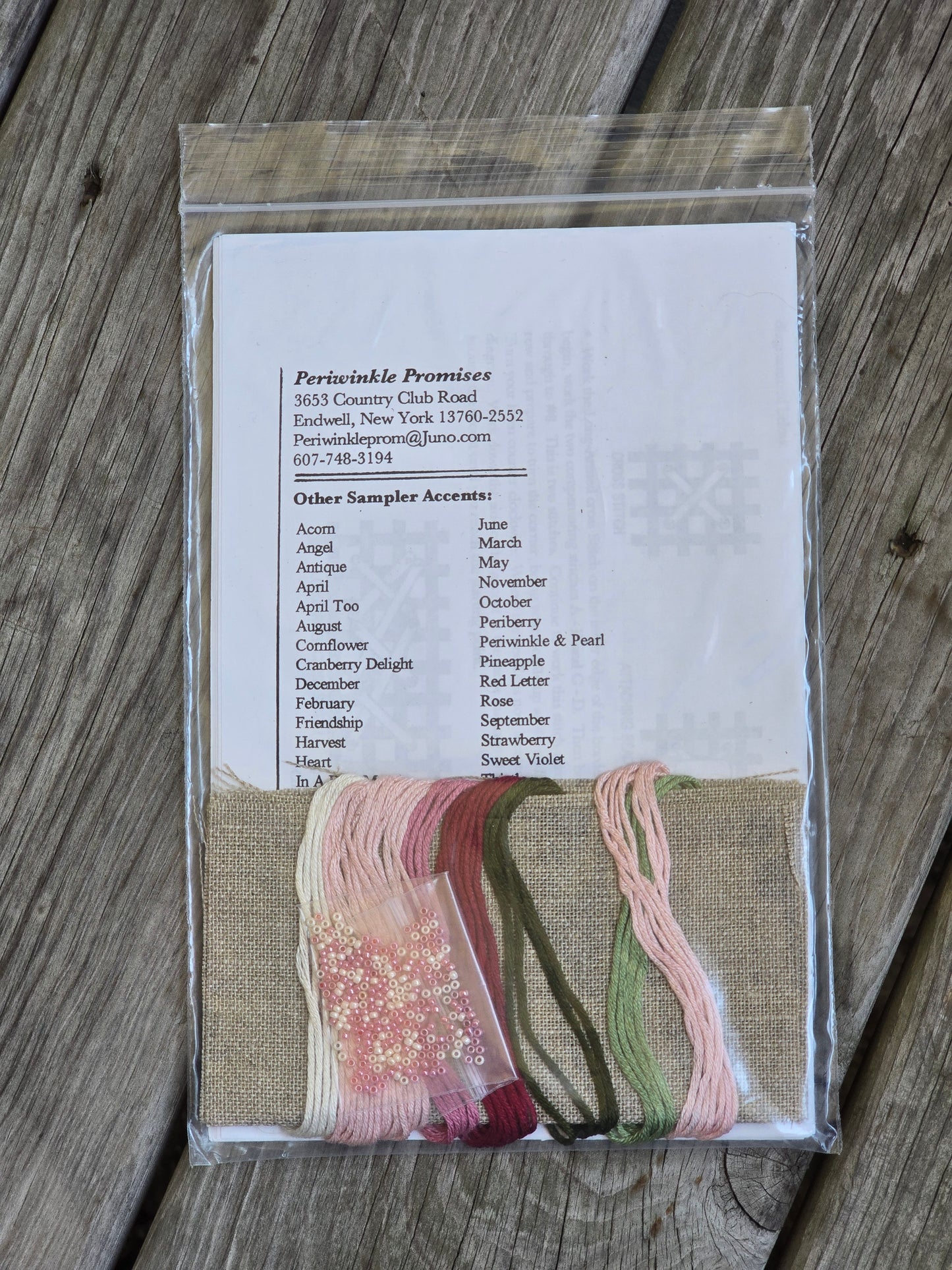 Periwinkle Promises - May Sampler Accent - Sampler Accents - Cross Stitch Kit