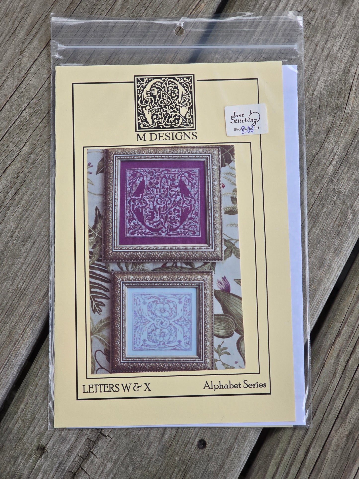 M Designs - Alphabet Series - Letters W & X - Cross Stitch Pattern