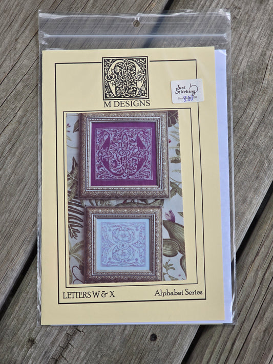 M Designs - Alphabet Series - Letters W & X - Cross Stitch Pattern