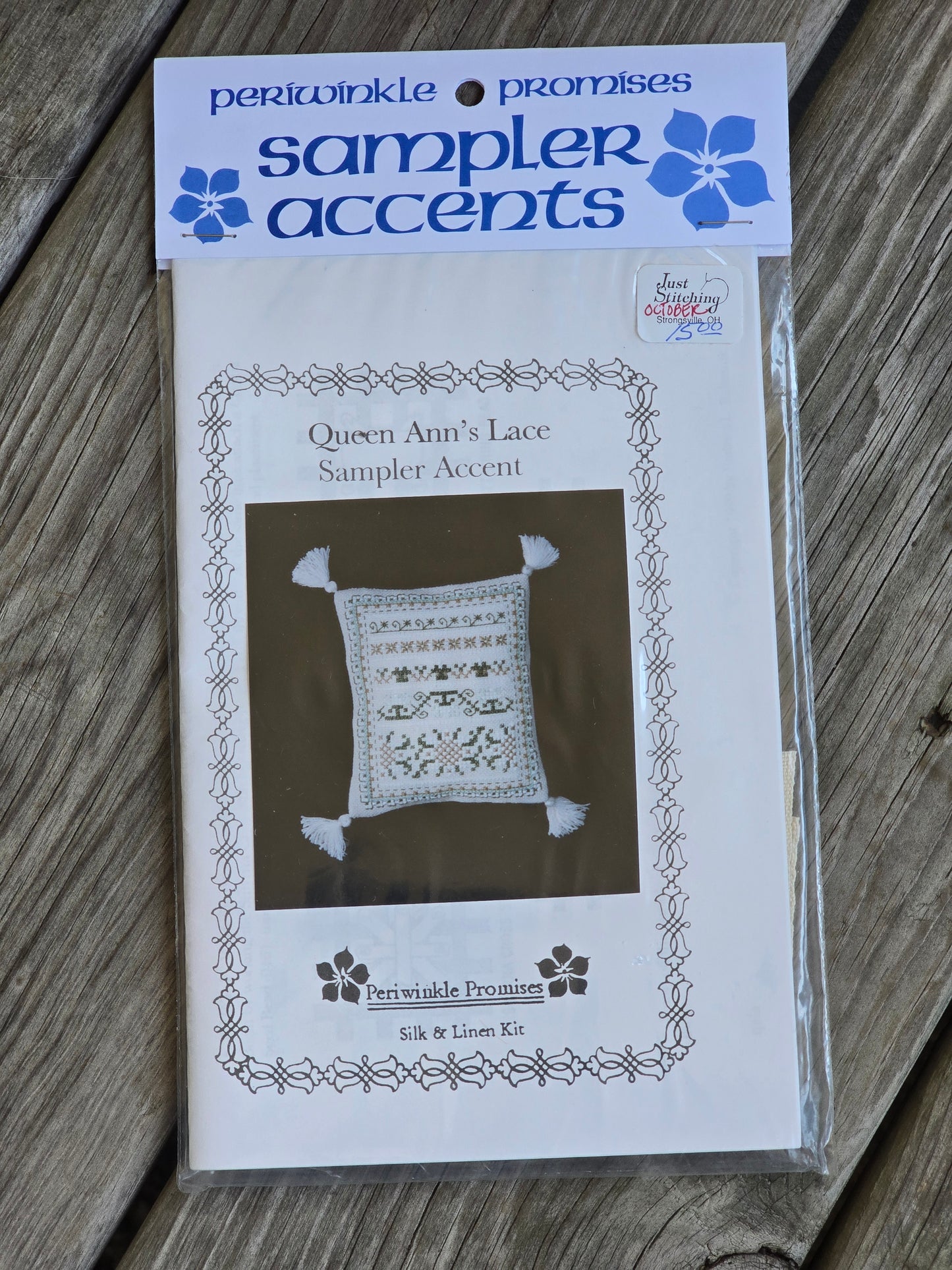 Periwinkle Promises - Queen Ann's Lace Sampler Accent - Sampler Accents - Cross Stitch Kit