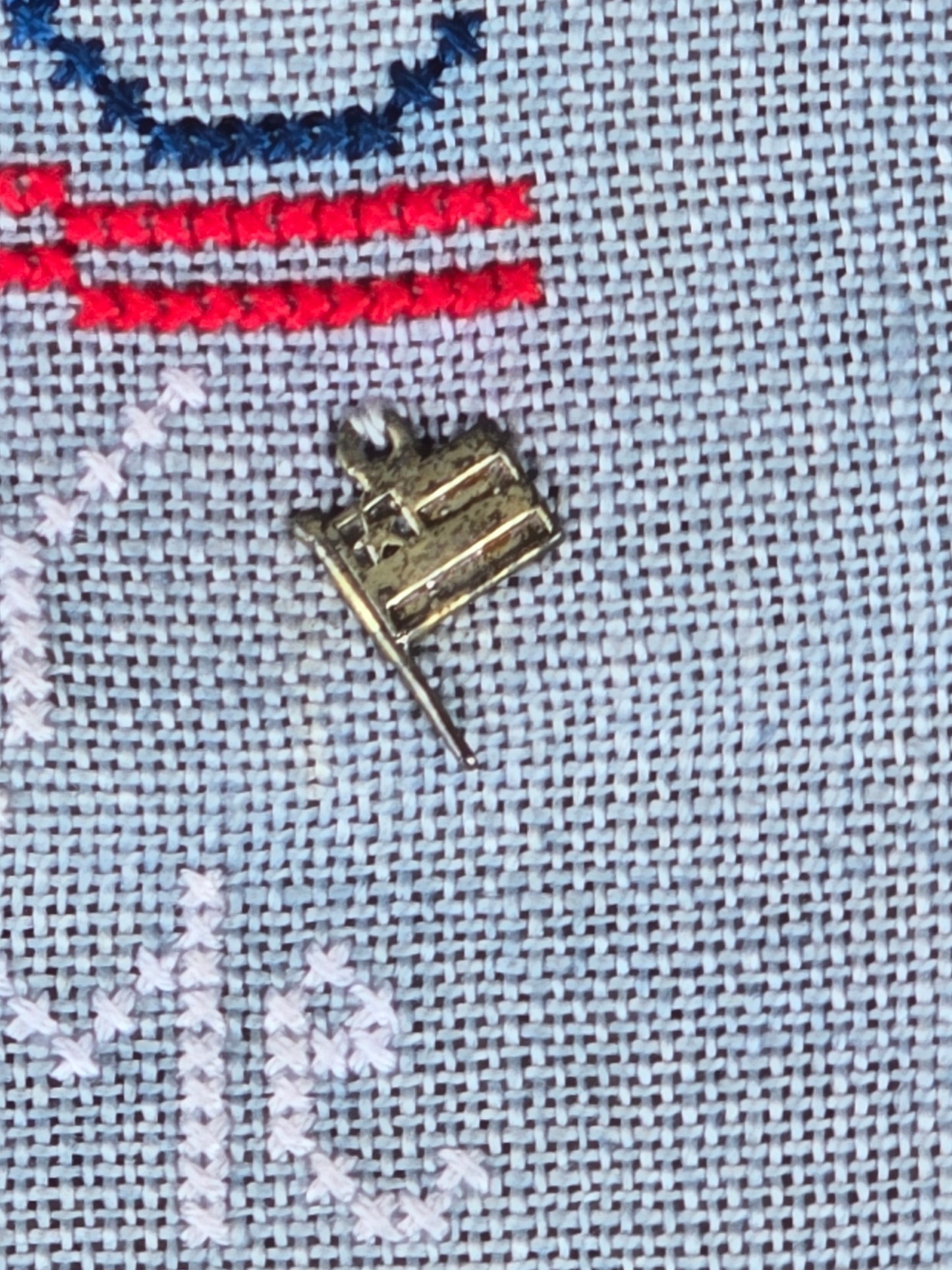 ABC Liberty For Me - Completed Cross Stitch