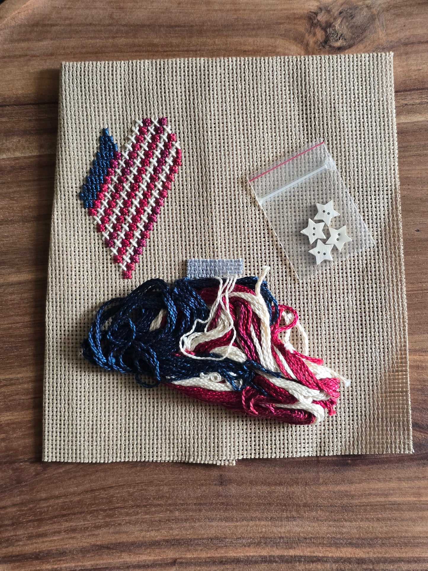 Sekas & Co. - Patriotic Square - Cross Stitch Kit - Signed by Designer