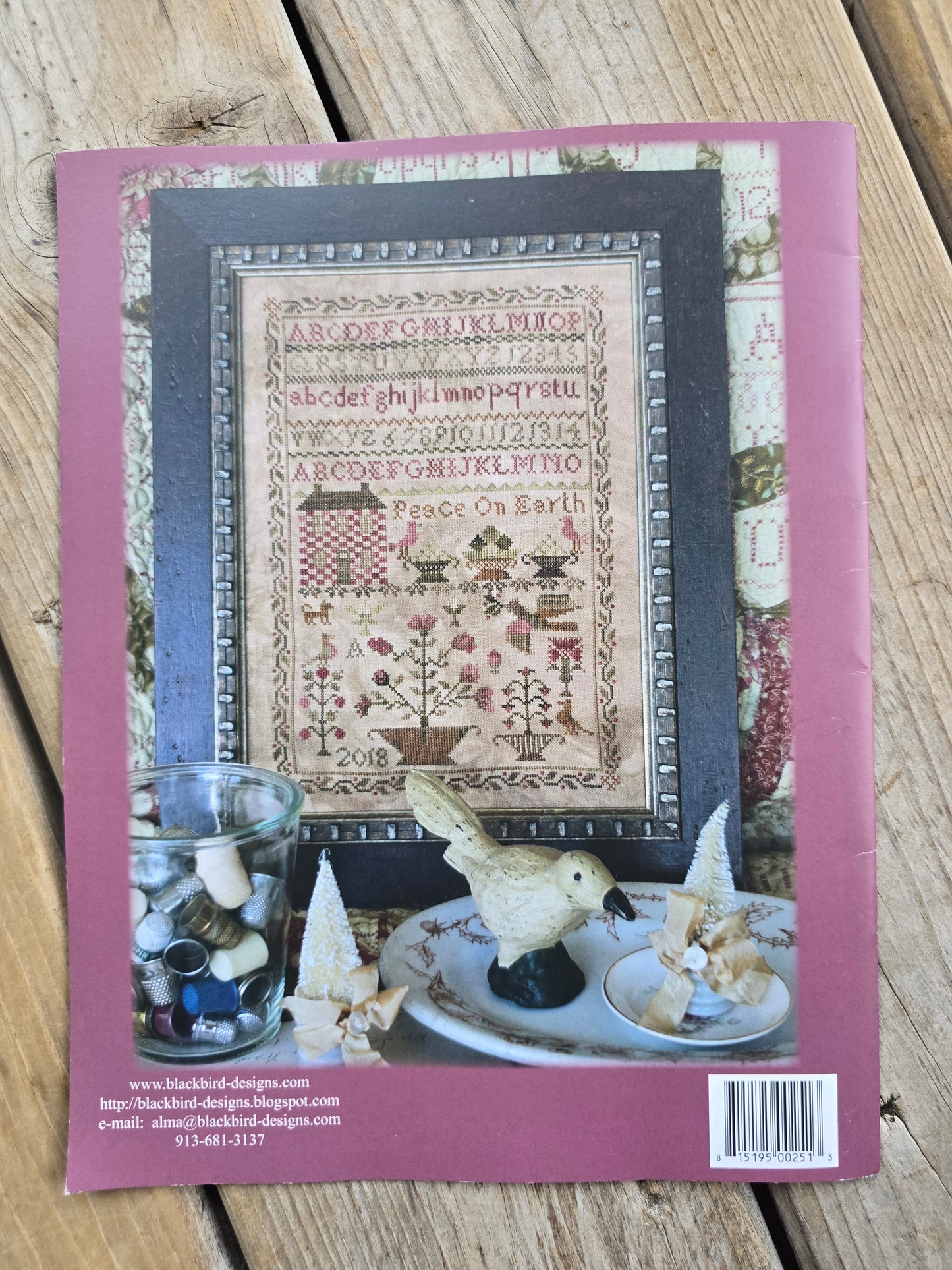 Blackbird Designs - The Bells on Christmas Day, Five Stitched Designs - Cross Stitch Pattern Book